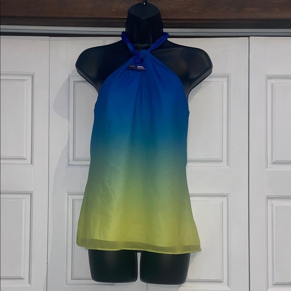 Lauren Ralph Lauren Tops - Lauren Ralph Lauren Gradient Blue and Yellow Halter Top